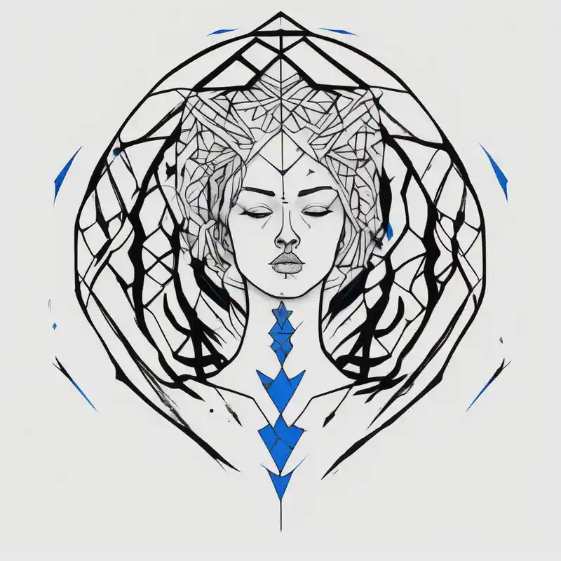 A minimalist tattoo that represents a shattered and betrayed gemini woman who fought hard throughout this year. With colors
